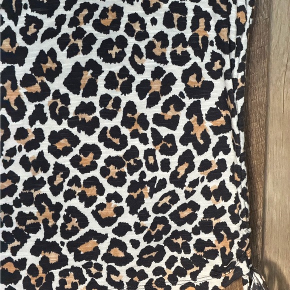 DKNY Black and Brown Leopard Print Muscle Tee - Picture 5 of 16